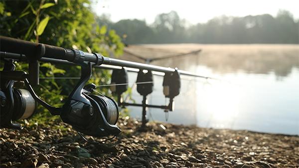 Big pit carp fishing reel. stock photo. Image of tool - 261567512